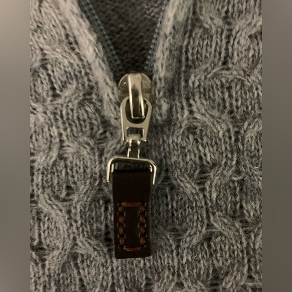 Gianetti Womens 1/4 Zip Gray Italian Wool Sweater size Large - Picture 4 of 5